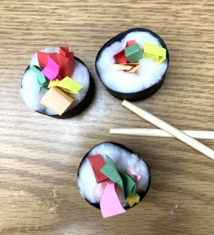 Photo of handmade sushi rolls