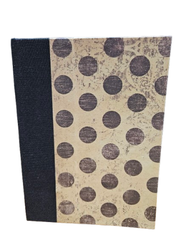 image of a journal with a fabric covered spine