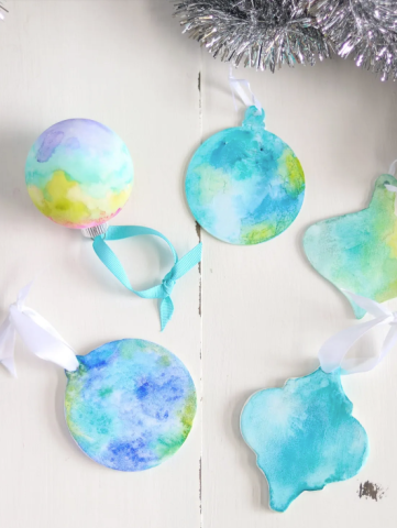 watercolor ornaments