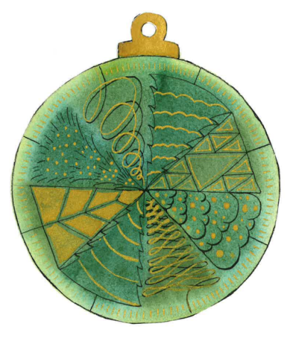 geo holiday ornament