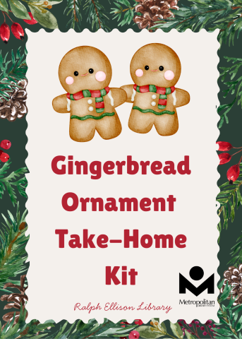 Gingerbread ornament take home kit sign