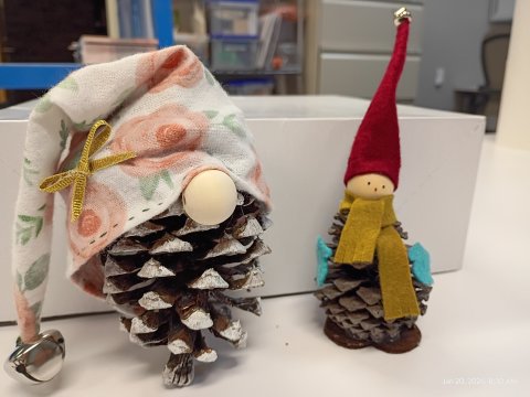 winter pine cone elf & gnome crafts