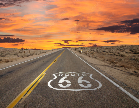 Route 66 Sunset