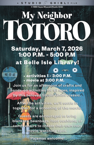 Original poster from Studio Ghibli for the film My Neighbor Totoro. © 1988 Hayao Miyazaki/Studio Ghibl.