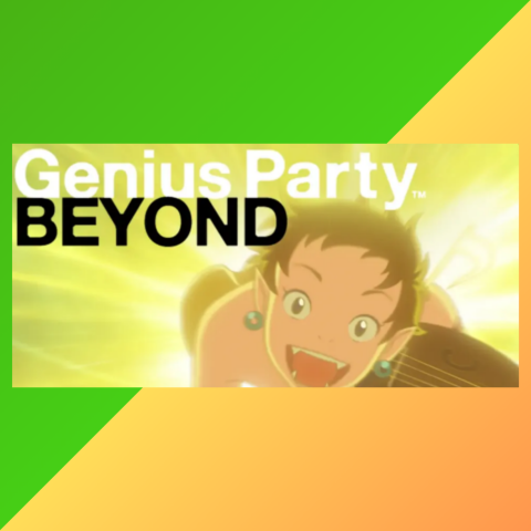 Picture of an elf with a stringed instrument - Titled Genius Party Beyond