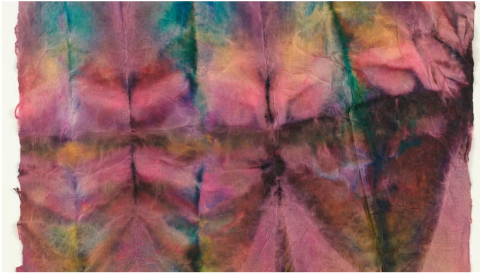 Untitled Work by Sam Gilliam from 1971 on Dye Staine Mulberry Paper.