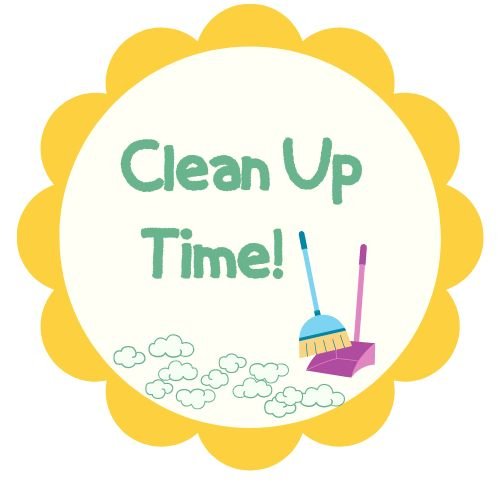 Picture of Dustpan and Broom with Dust Bunnies