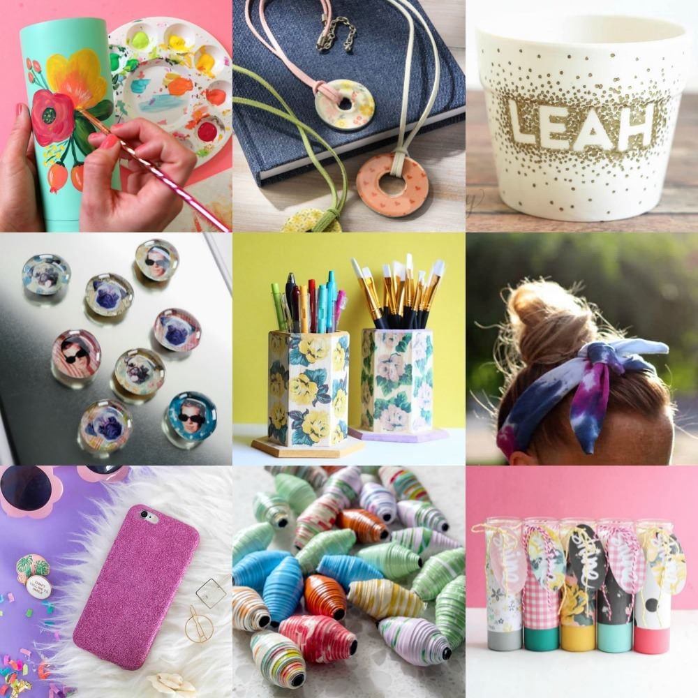 nine different craft projects