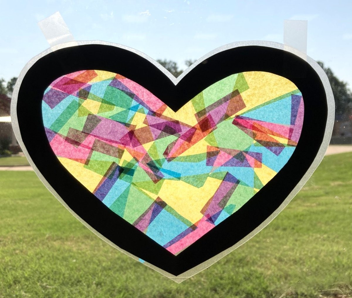 Photo of finished suncatcher craft