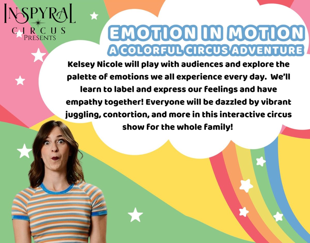 Flyer for Emotion in Motion with photo of performer Kelsey