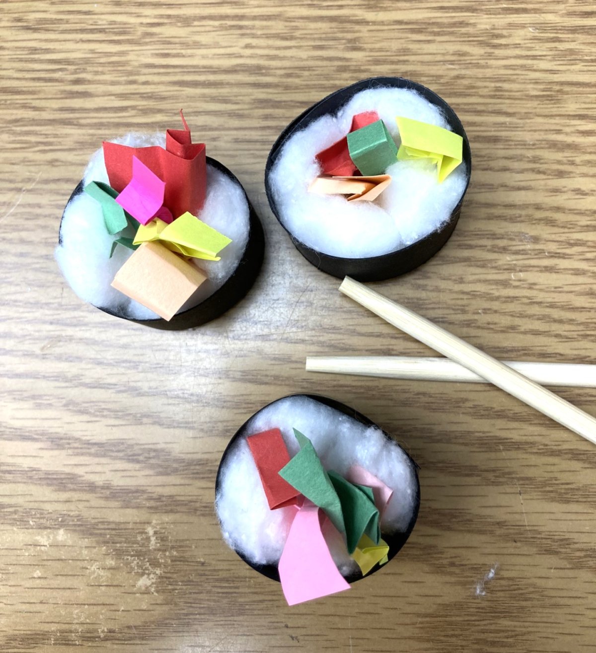 Photo of handmade sushi rolls