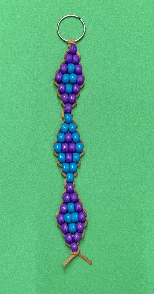 Keychain made out of pony beads