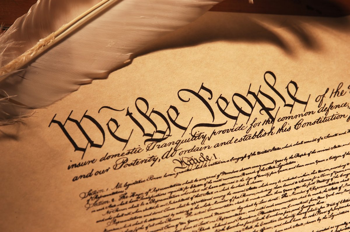 Image of the "We the People" part of the Constitution.