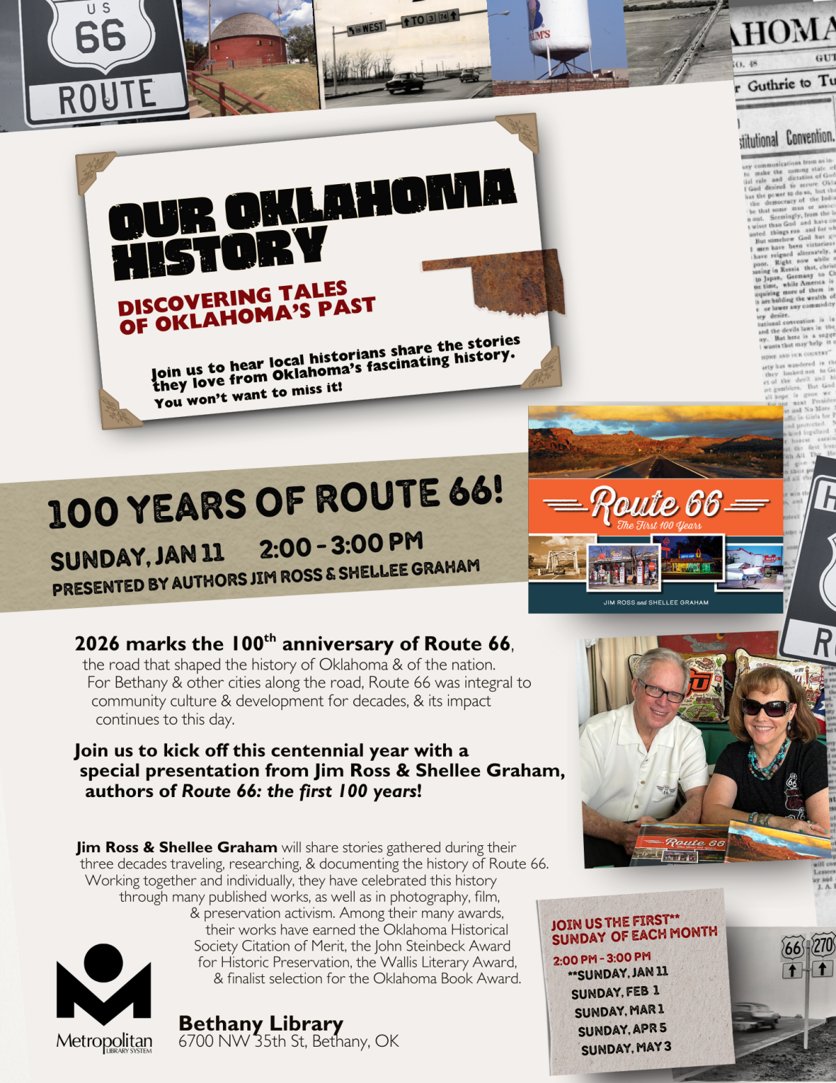 Flyer for Route 66 history event