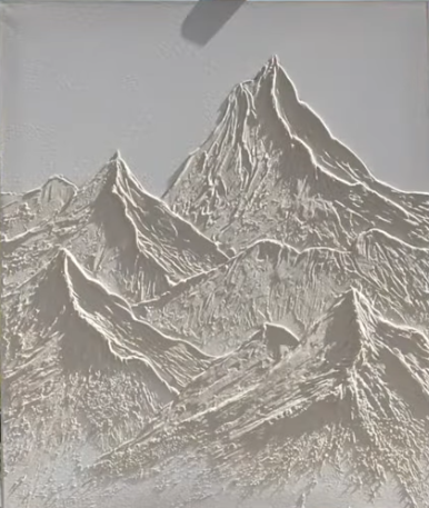 White Textured Mountains