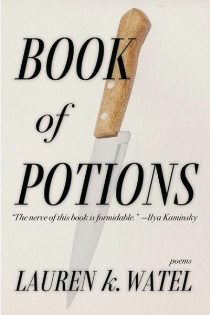 Cover of ‘Book of Potions’ with a picture of  a knife on a plain white background.